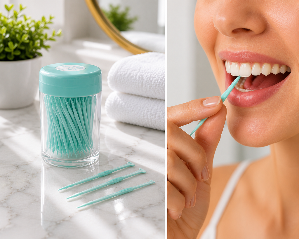 Double Single-head Interdental Cleaning Plastic Toothpick